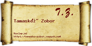 Tamaskó Zobor névjegykártya